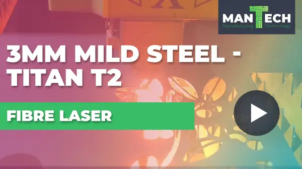 3mm Mild Steel – Titan T2 Fibre Laser