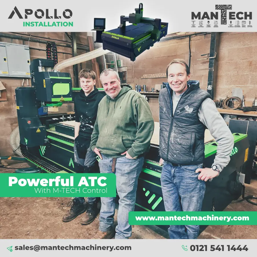 Apollo 1325 ATC CNC Router Installed in Alcester – Precision & Efficiency Unlocked