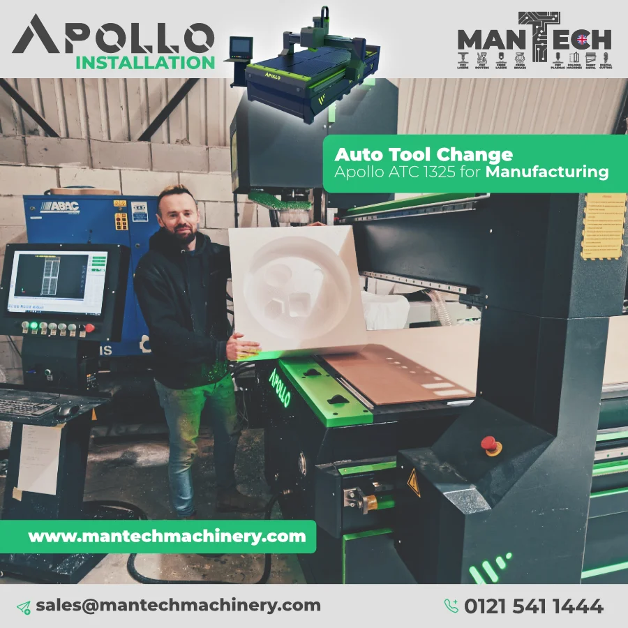 Apollo installation 1325 CNC Router Installation in Winchester UK