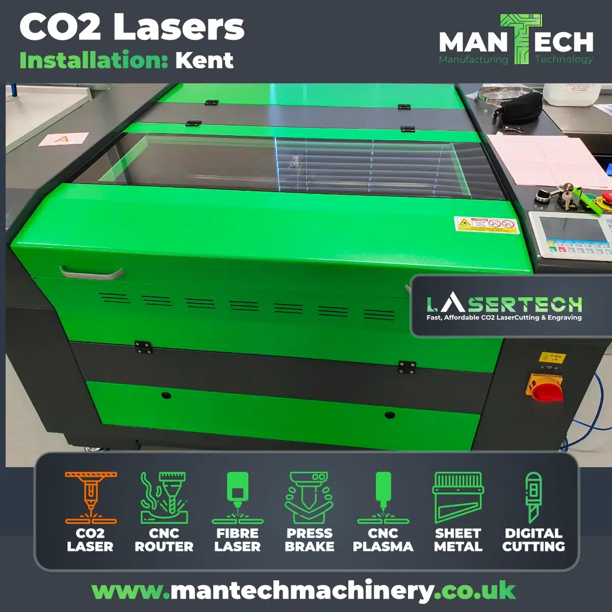 Introducing the Lasertech 6090 CO2 Laser Cutting & Engraving Machine: Now Commissioned for a Kent School