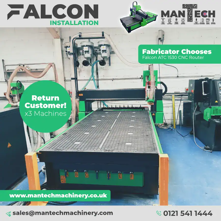Falcon ATC 1530 CNC Router Installed for Returning Customer in Dublin