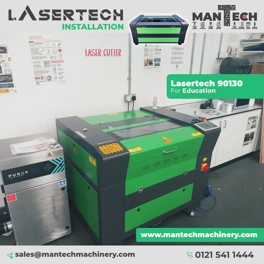 Lasertech 90130 Laser Cutter Installed at UK School – Supporting STEM Learning