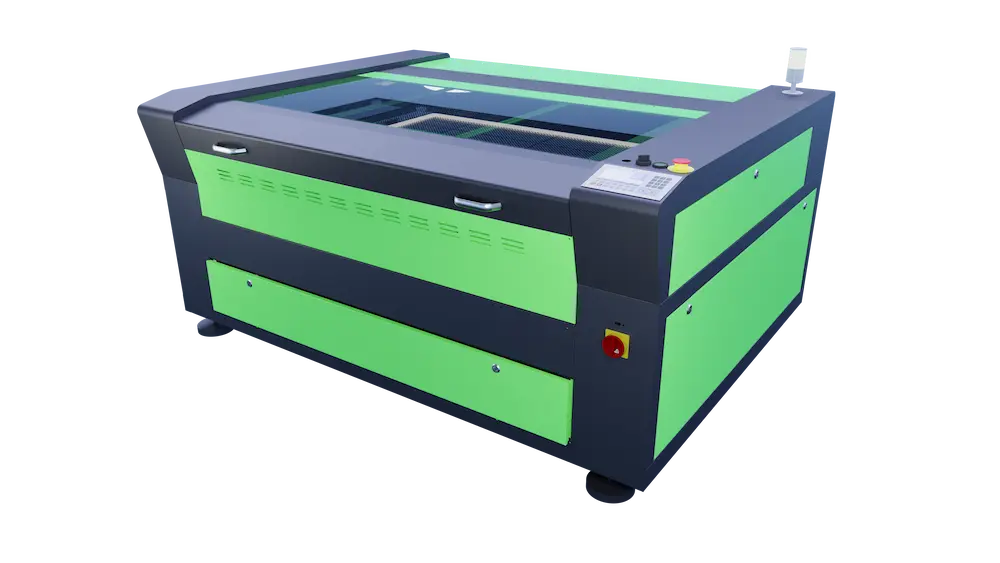 Lasertech Pro Series CO₂ laser cutter — enclosed workshop chassis