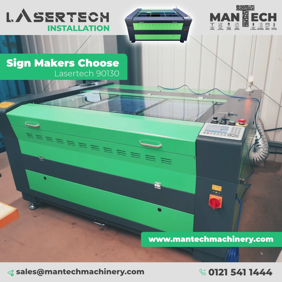 Lasertech 90130 CO2 Laser Cutter Installed for Signs Express in Twickenham