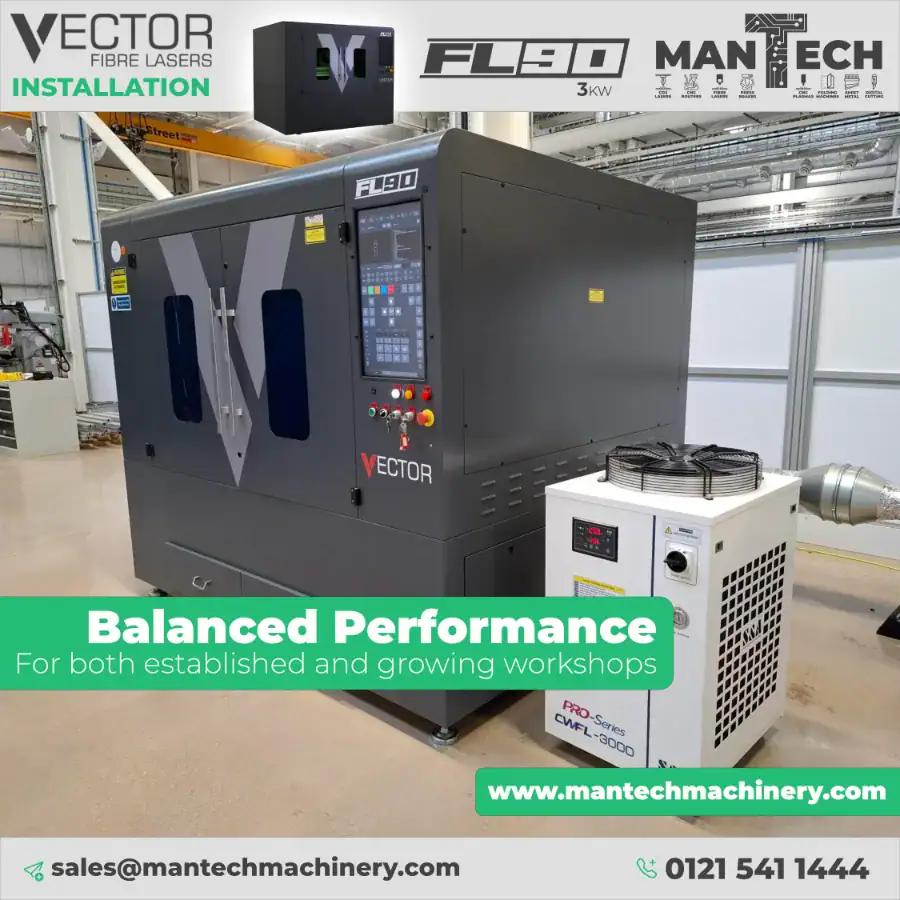 Vector FL90 3kW Fibre Laser Installed in Coventry
