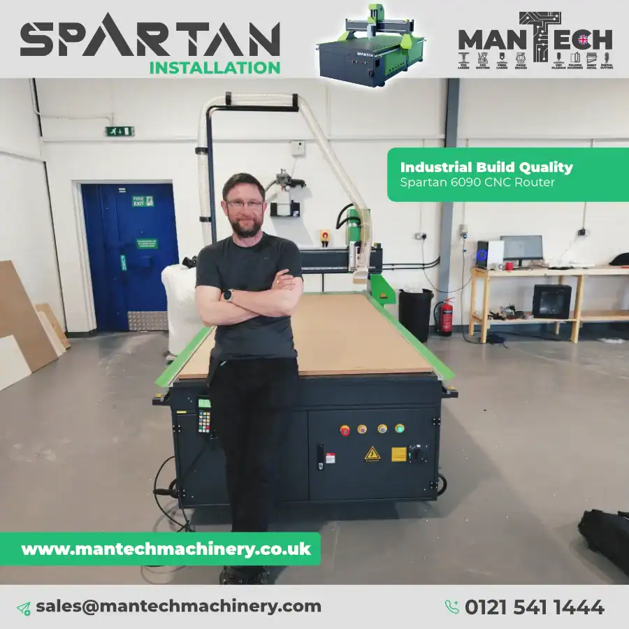 Spartan 1325 CNC Router Installed – Compact Power in Action