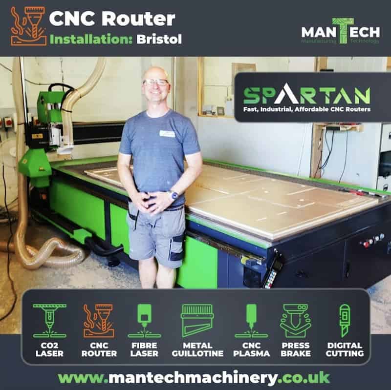 Bristol Based Customer Chooses Spartan CNC Router