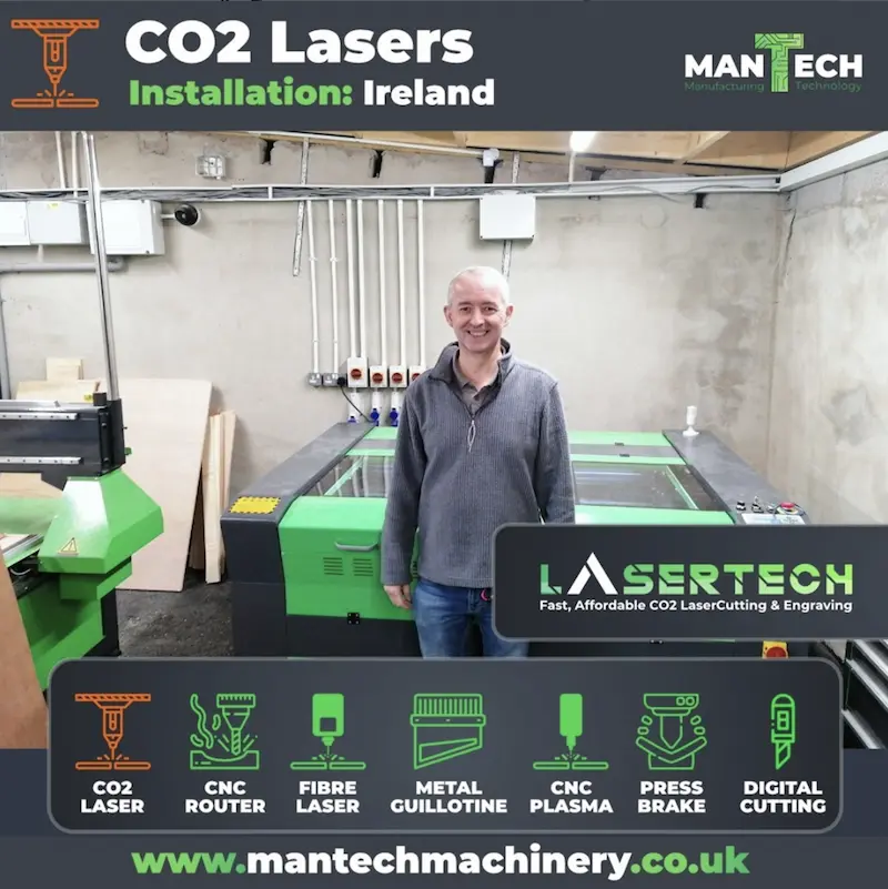 Customer in Ireland Chooses Lasertech CO2 Laser
