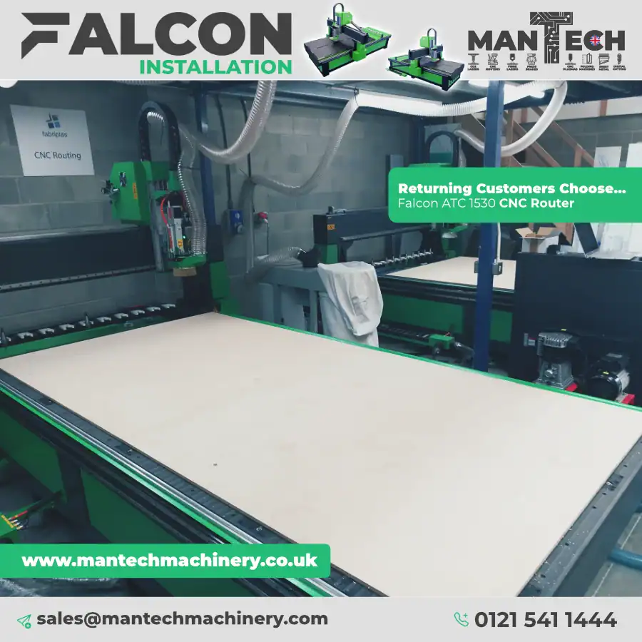 Falcon ATC 1530 CNC Router Installation for a Repeat Customer