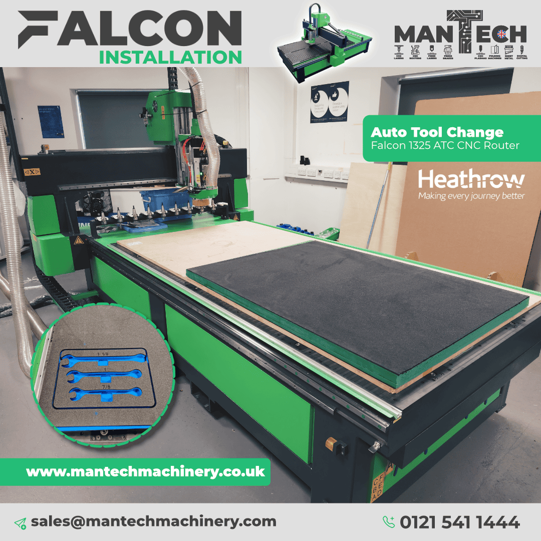 Falcon 1325 ATC CNC Router Installation at Heathrow Airport