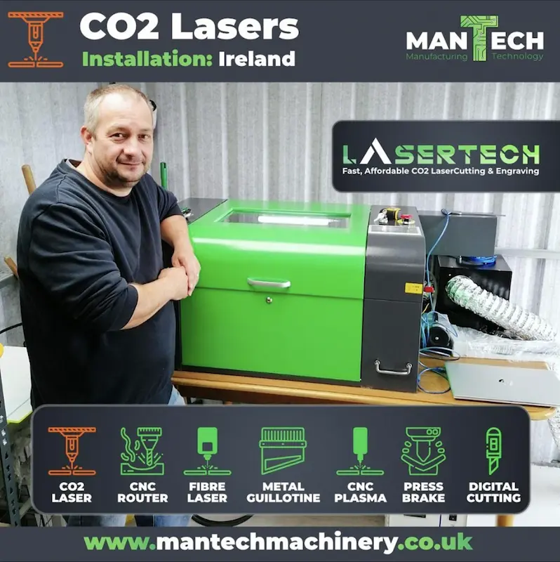 Irish Customer chooses Lasertech Desktop Laser Cutter