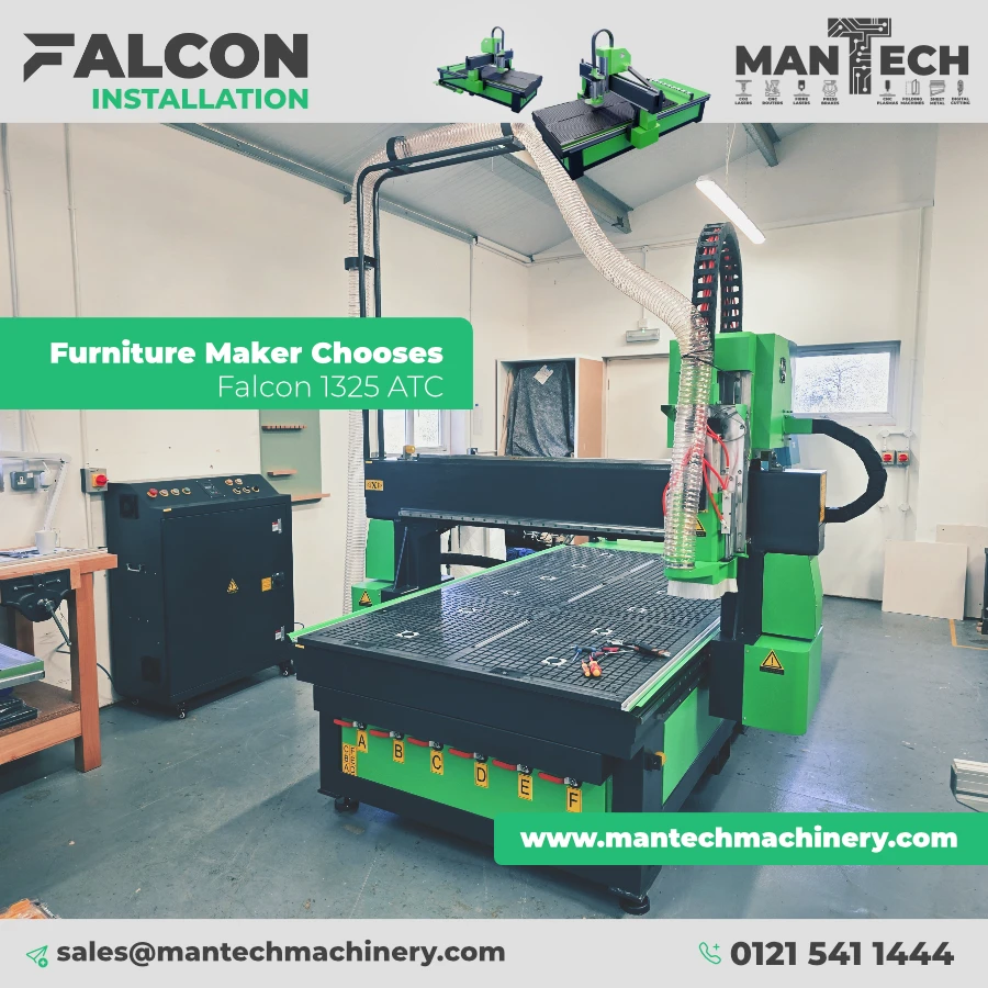 Falcon 1325 ATC CNC Router Installed at Williams & Cleal Fine Woodworking School
