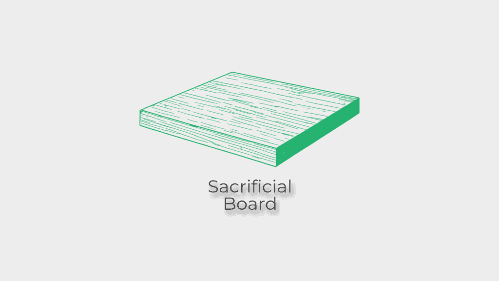 CNC router sacrificial board on vacuum bed