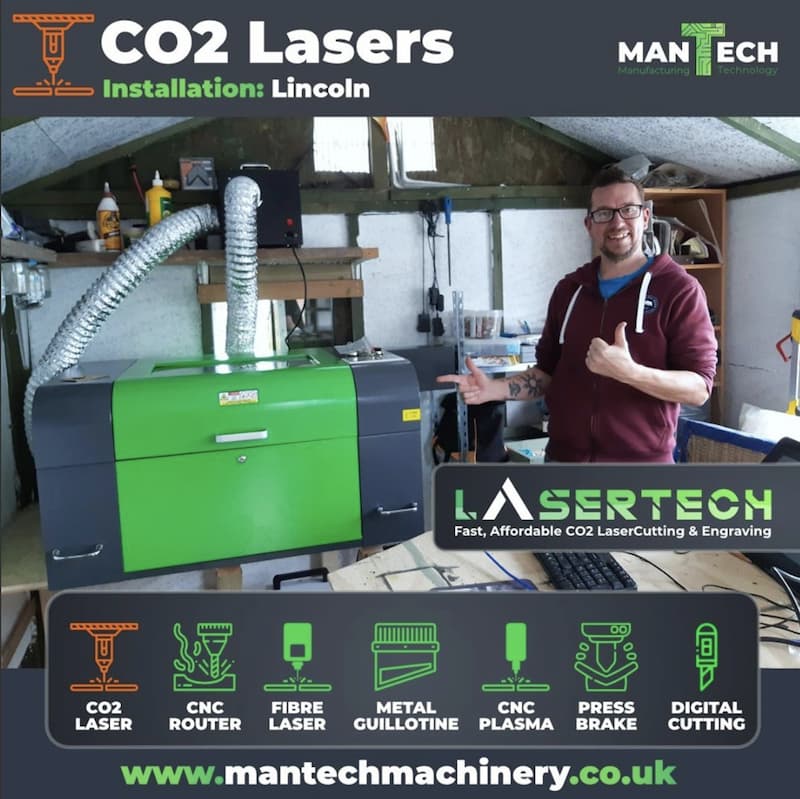 Laser cutter machine installation UK