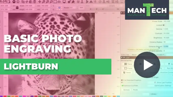 Basic photo engraving using Lightburn