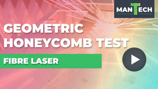 Laser cu fibre Titan T1 - Test cu fagure geometric