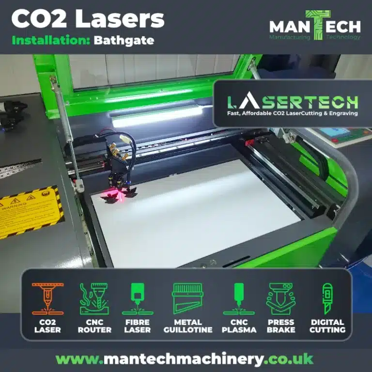 Wycinarka laserowa CO2 - Lasertech Desktop firmy Mantech