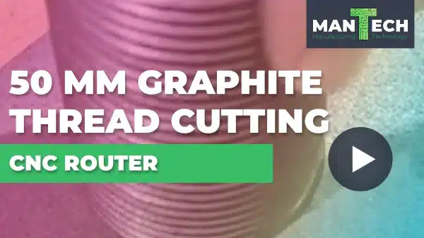 Hoja de grafito de 50 mm - Prueba de corte de rosca de enrutador CNC