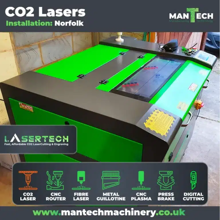 CO2 Laser Cutter Installation Norfolk By Mantech UK and Ireland