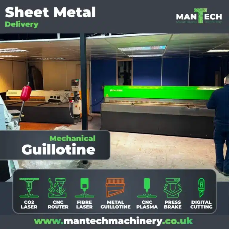 Instalación de guillotina mecánica - Por Mantech Machinery UK