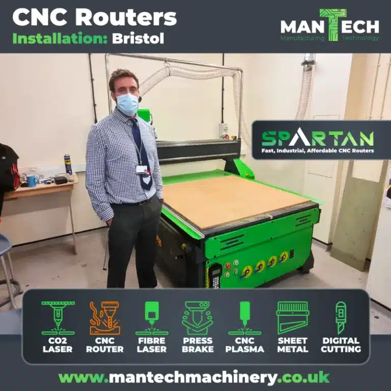Kompaktowa ploter CNC Spartan 1313 - Bristol Instalacja firmy Mantech