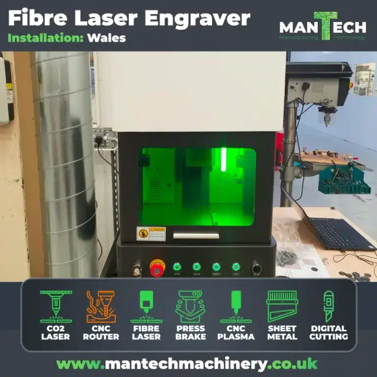 Fibre Laser Engraving Machine Installation in Wales by Mantech