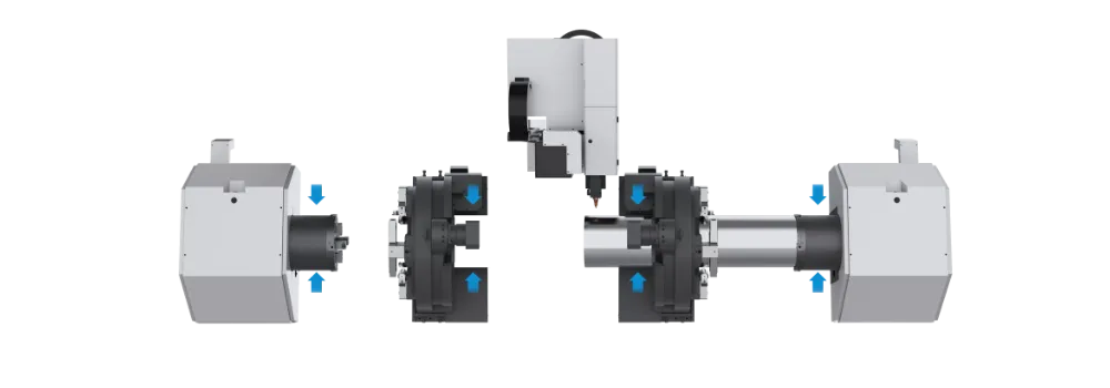 4 Chuck Delivery System For the SF 12050HT Tube Laser