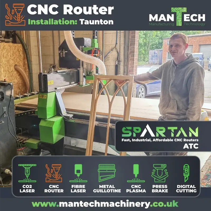 Cnc router model spartan 1325 mantech uk