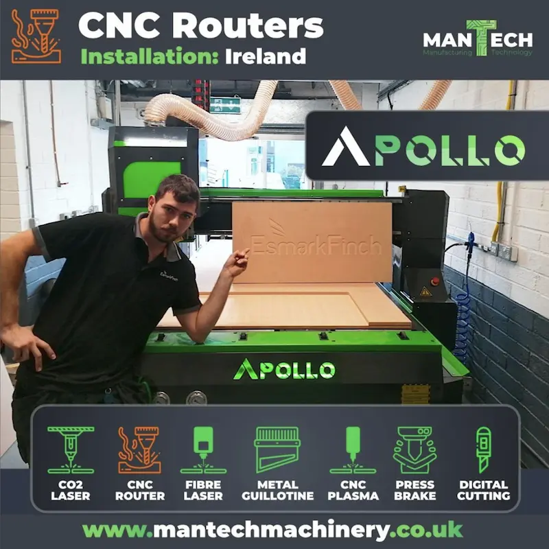 High performance cnc router apollo atc mantech